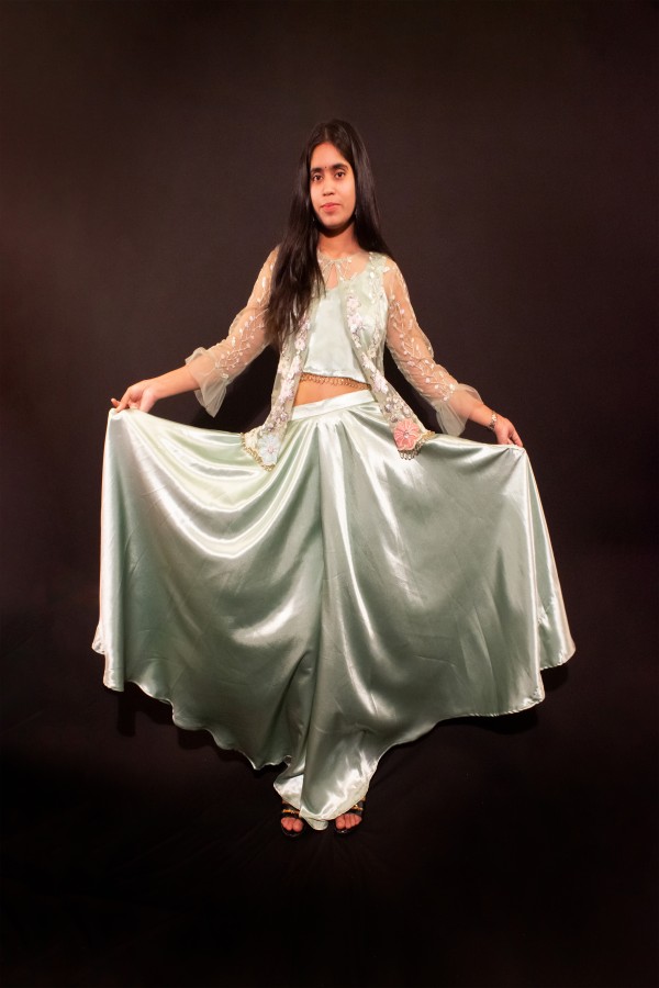 Emerald Green Embroidered Anarkali